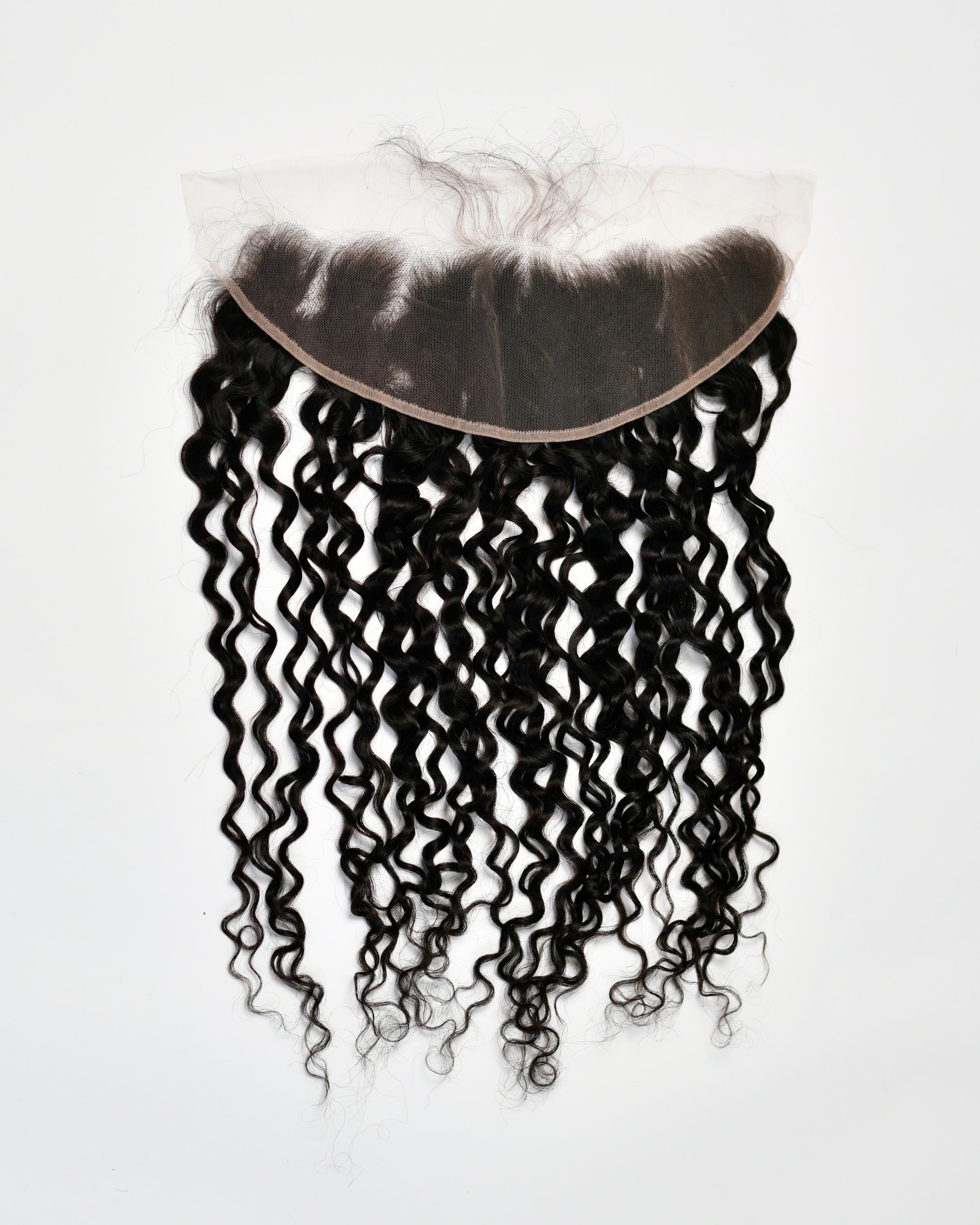 Deep Curly 13X4 Transparent Frontal