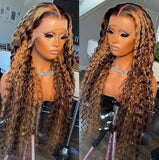 Deep Wave Highlight 13X4 Transparent Lace Wig