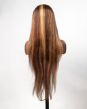 Straight Highlight 13X4 Transparent Lace Wig